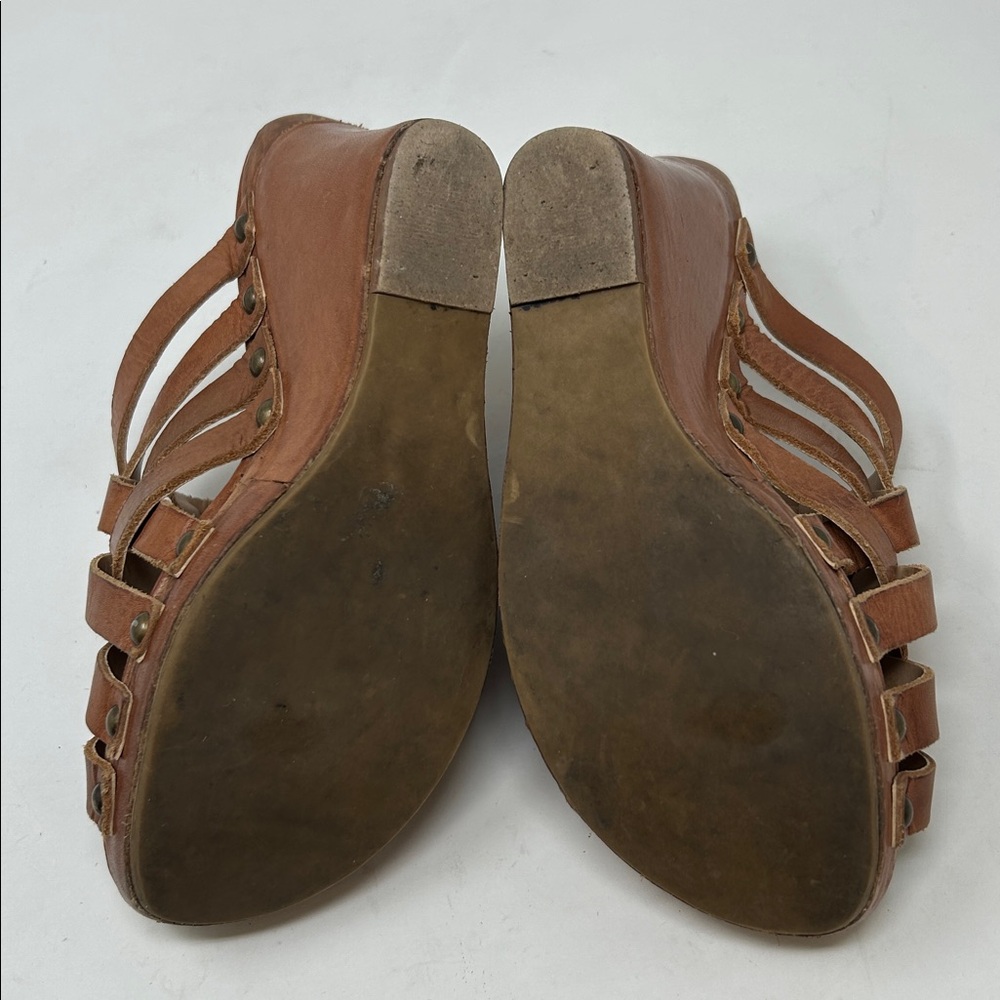 Bed Stu Gina II Leather Wedge Sandals Shoes Size 6 - Picture 8 of 8